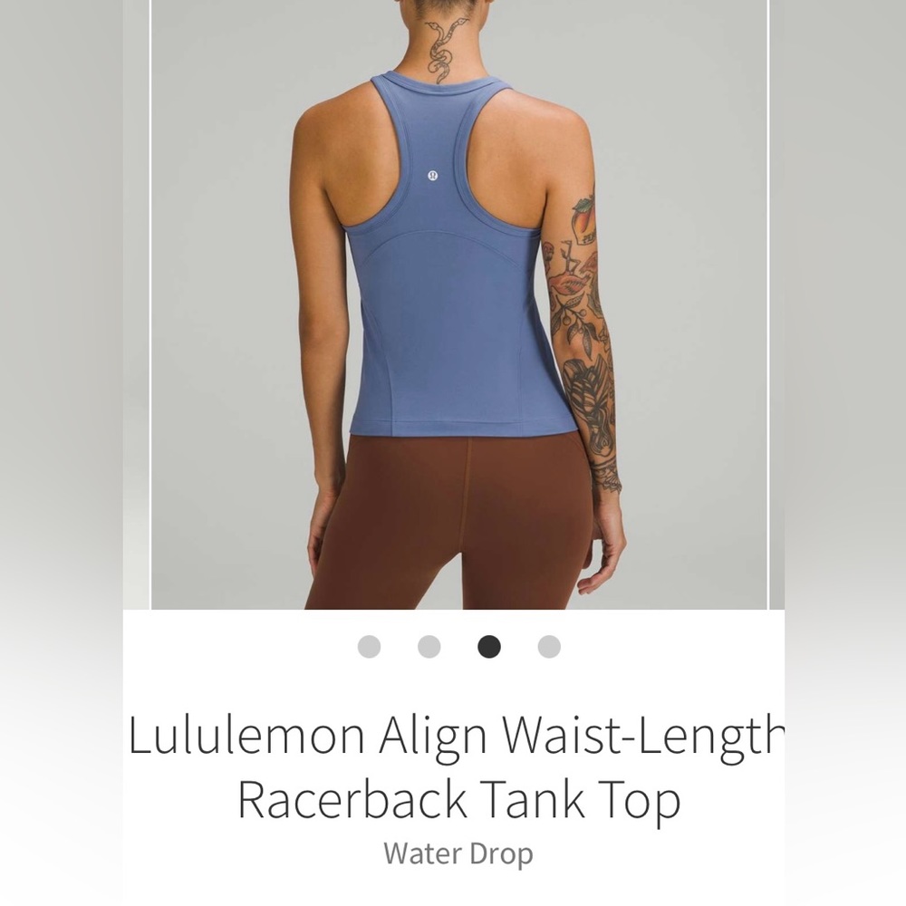 Lululemon Align Racerback Tank in Waterdrop, Size 4